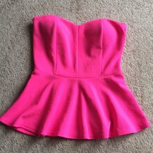 Agaci pink peplum top